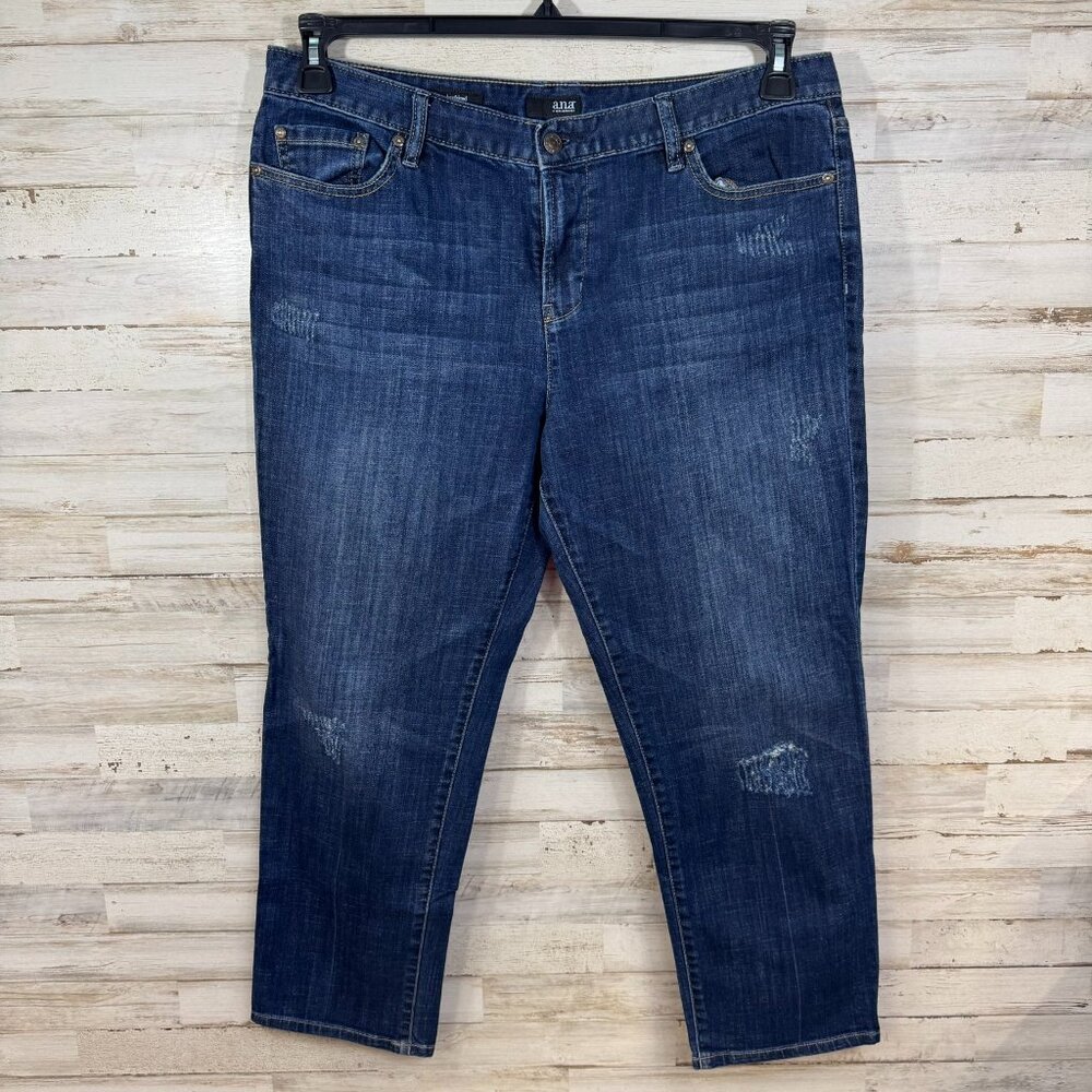 a.n.a WOMENS BOYFRIEND BLUE JEANS SIZE 12